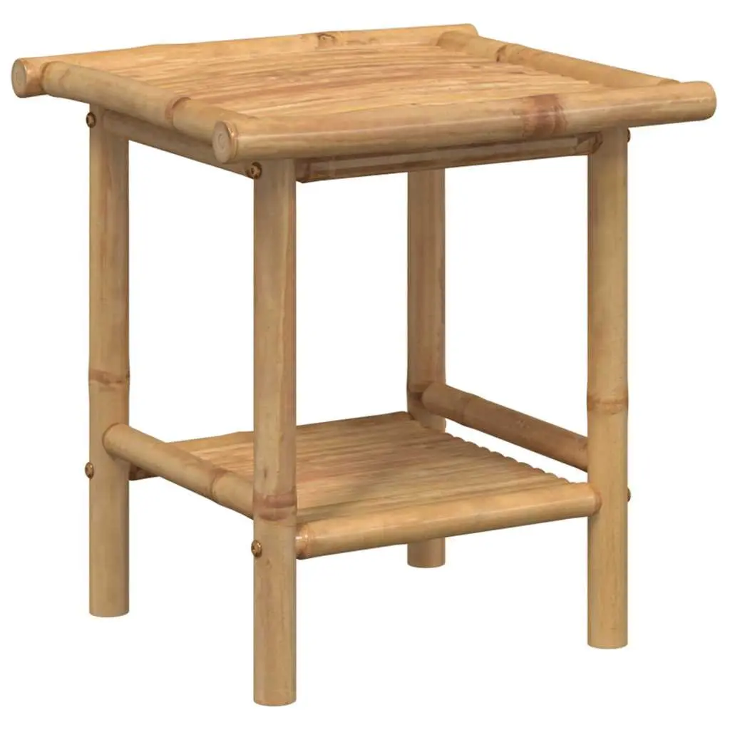 Brown Bamboo Coffee Table with Storage