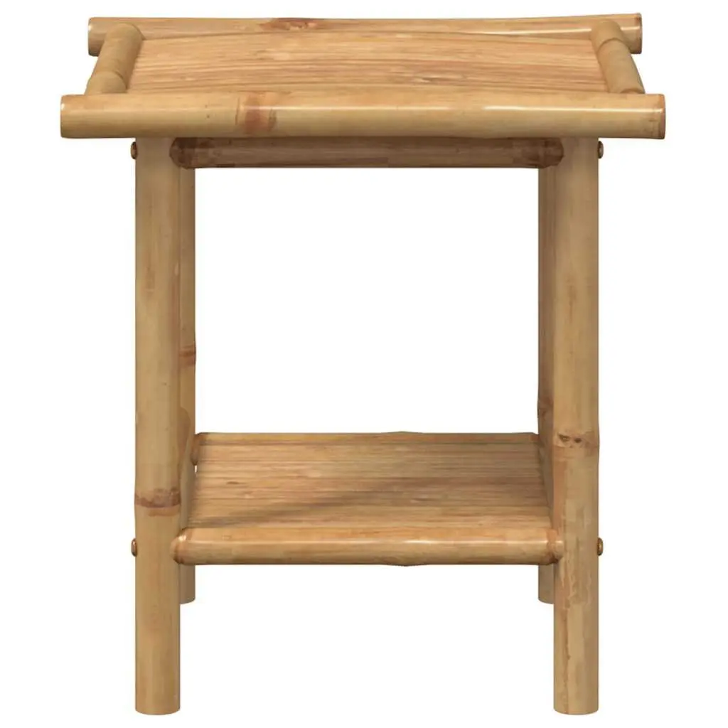 Brown Bamboo Coffee Table with Storage