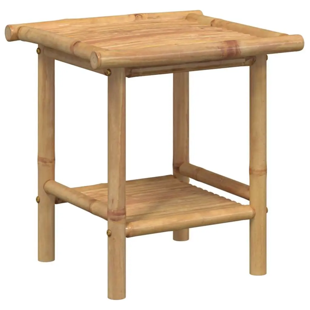 Brown Bamboo Coffee Table with Storage