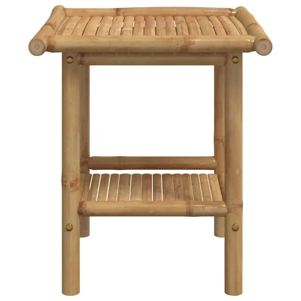 Brown Bamboo Coffee Table with Storage