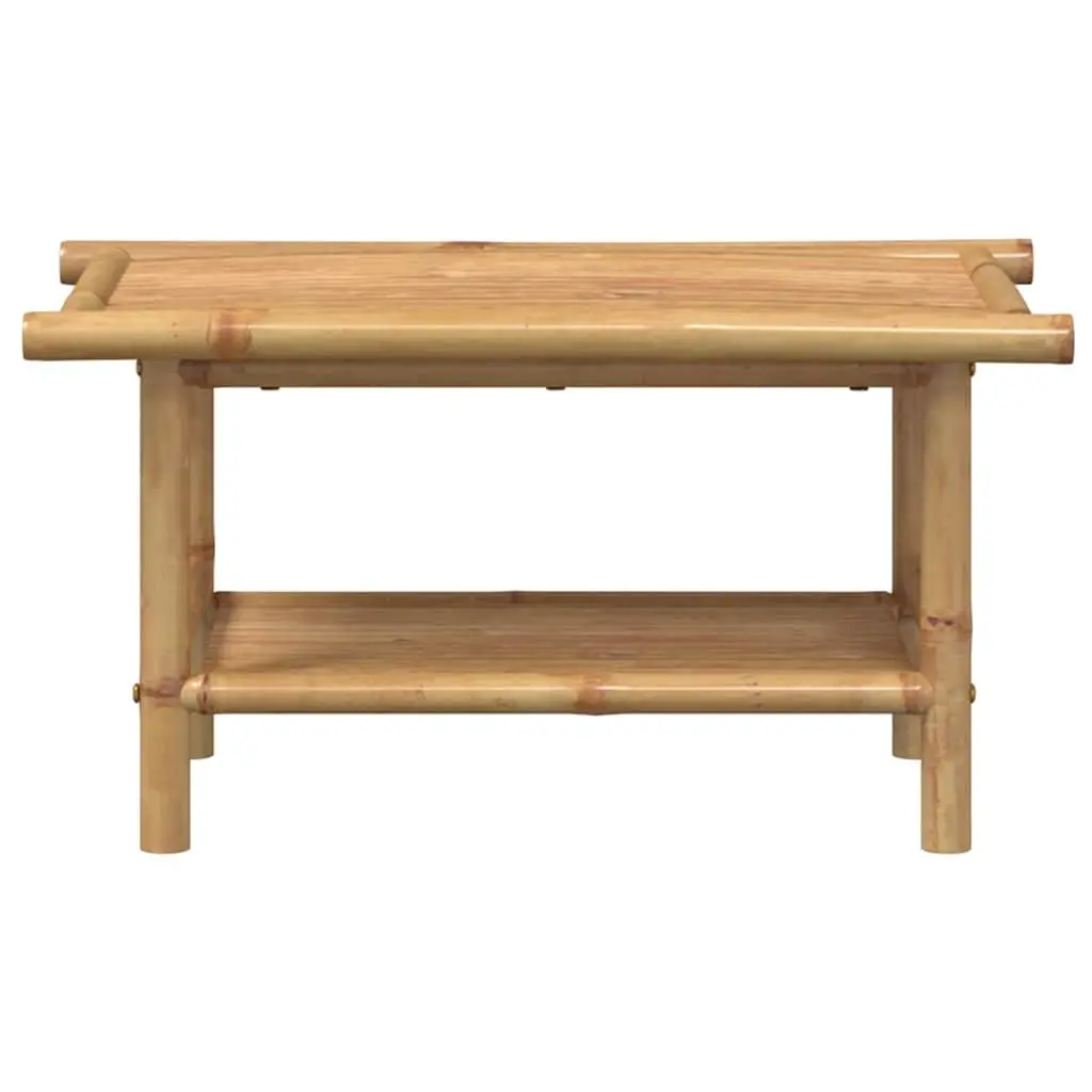 Brown Bamboo Coffee Table with Storage 70x40x35 cm