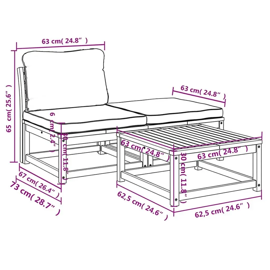 Outdoor Sectional Sofa Set with Cushions