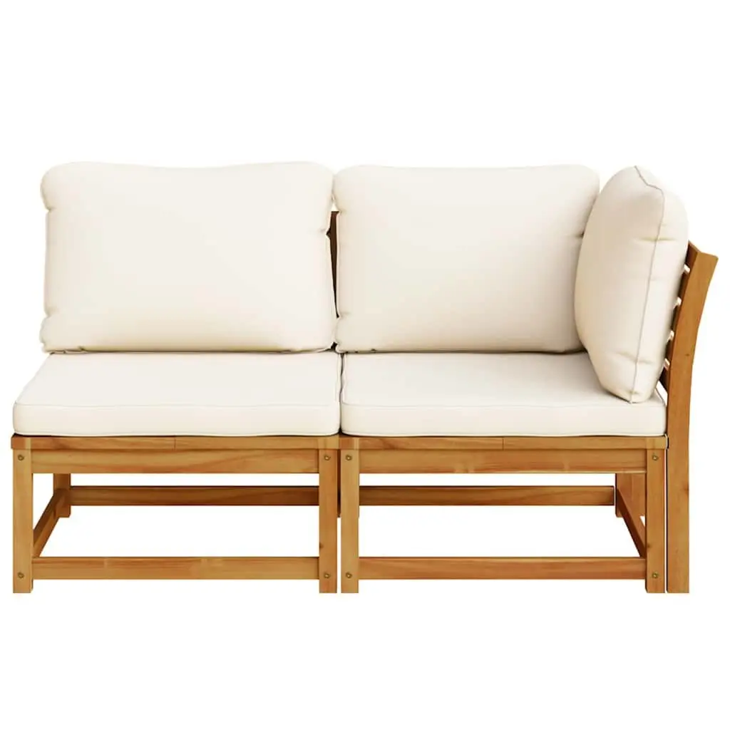Outdoor 2-Piece Sectional Sofa Set in Brown