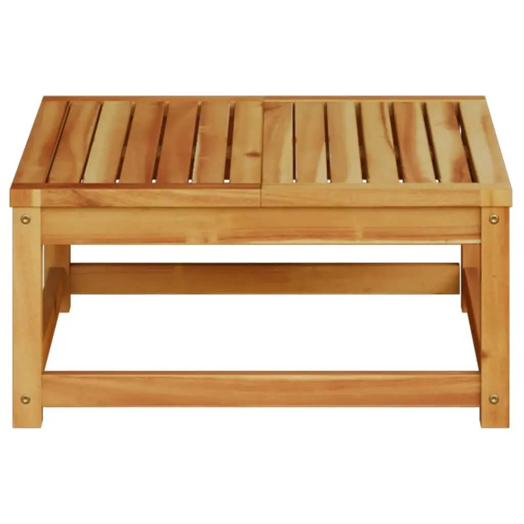 Outdoor Garden Table 63x63x30cm Brown Wood Patio Dining Furniture Backyard