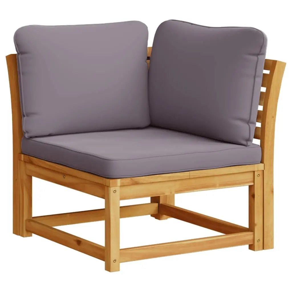 Solid Wood Outdoor Sectional Sofa with Cushions