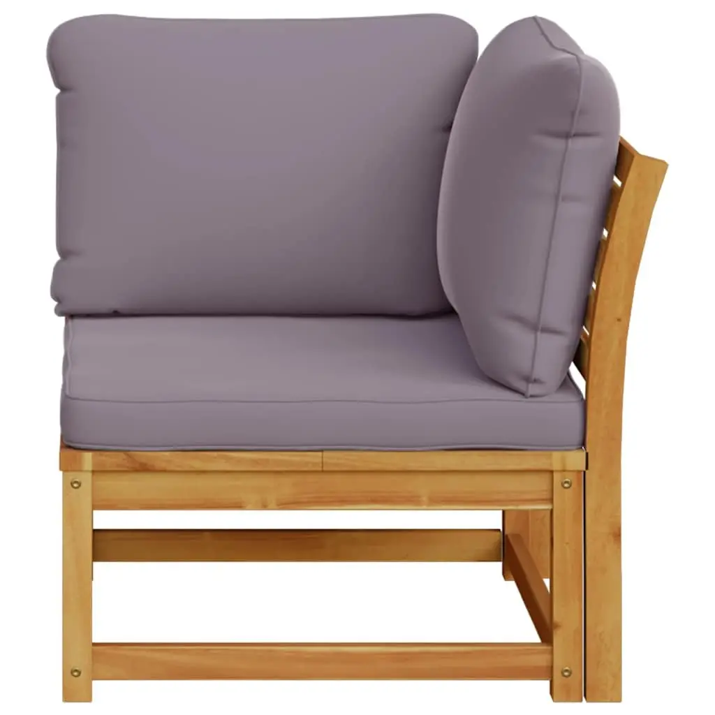 Solid Wood Outdoor Sectional Sofa with Cushions