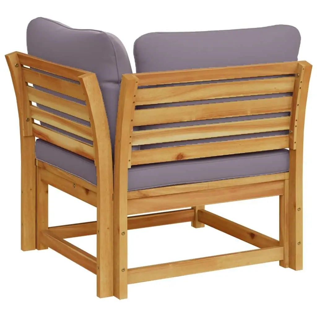 Solid Wood Outdoor Sectional Sofa with Cushions