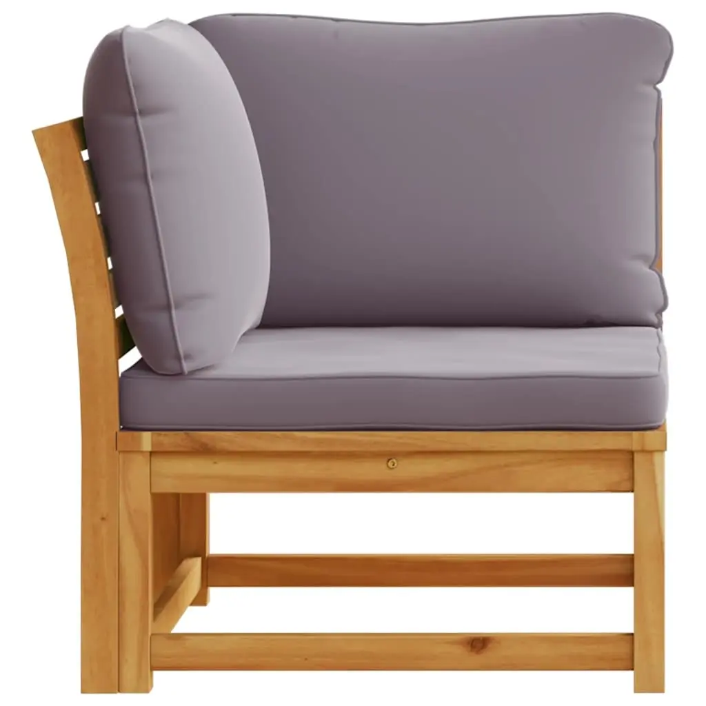 Solid Wood Outdoor Sectional Sofa with Cushions