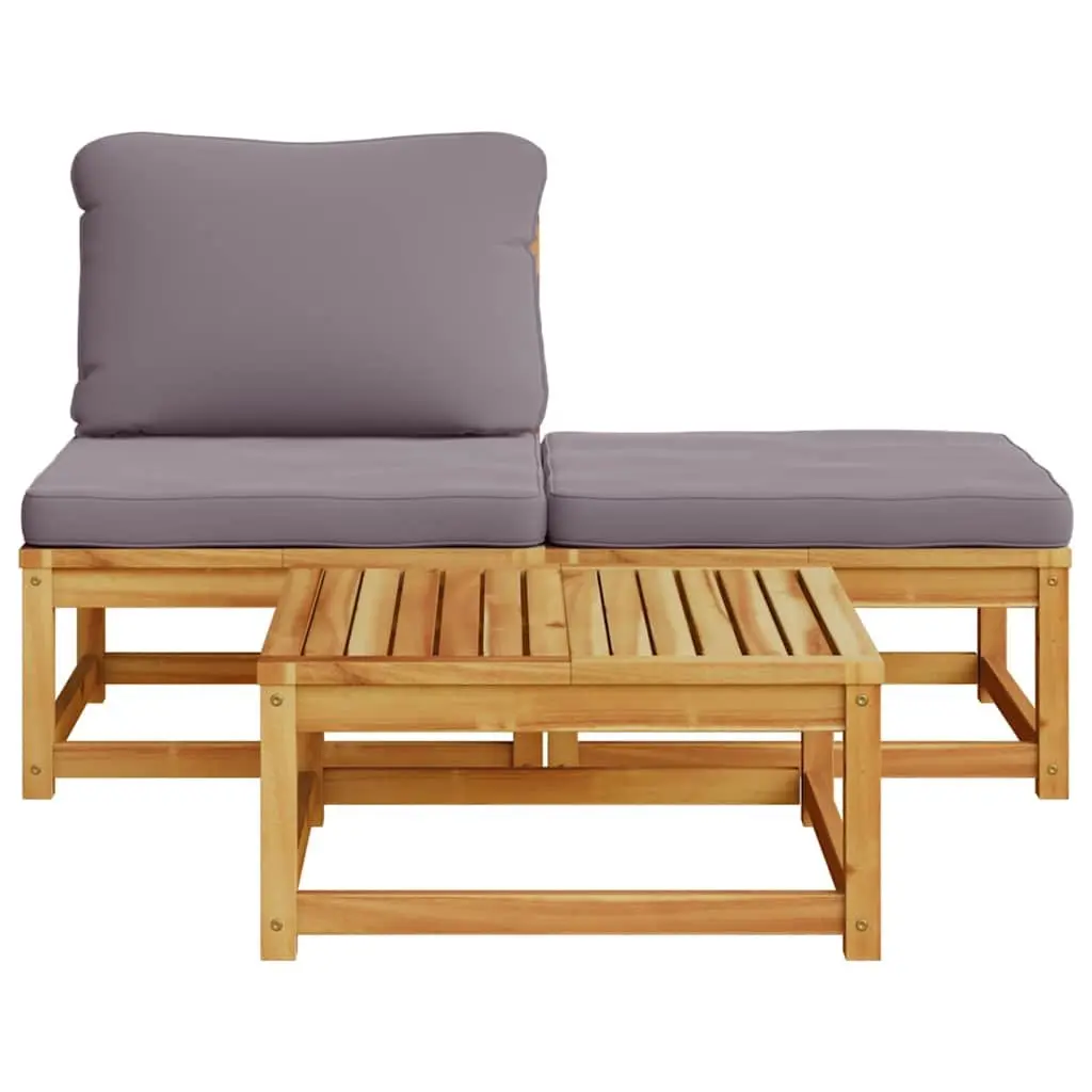 Brown Outdoor Sectional Sofa Set with Cushions