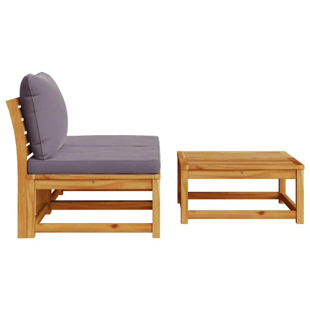 Brown Outdoor Sectional Sofa Set with Cushions