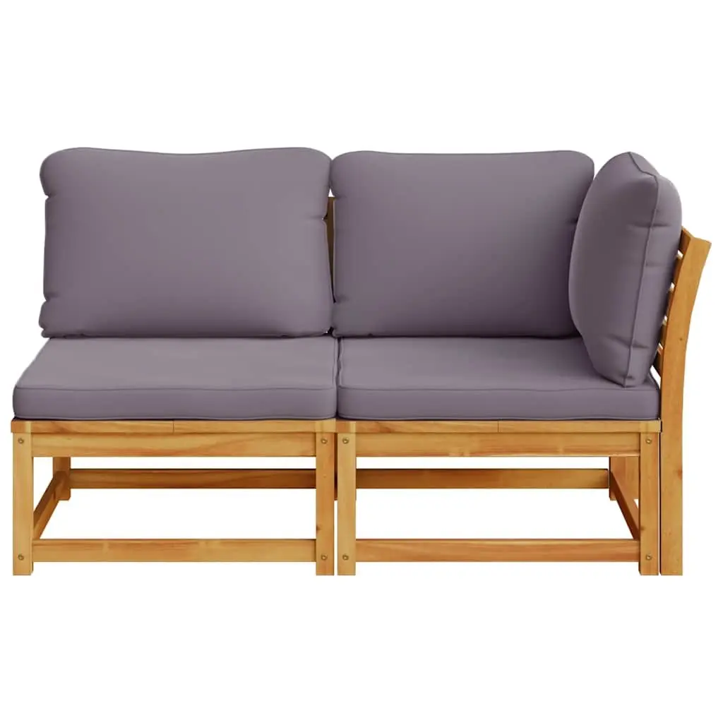 2-Piece Outdoor Sectional Sofa Set with Cushions