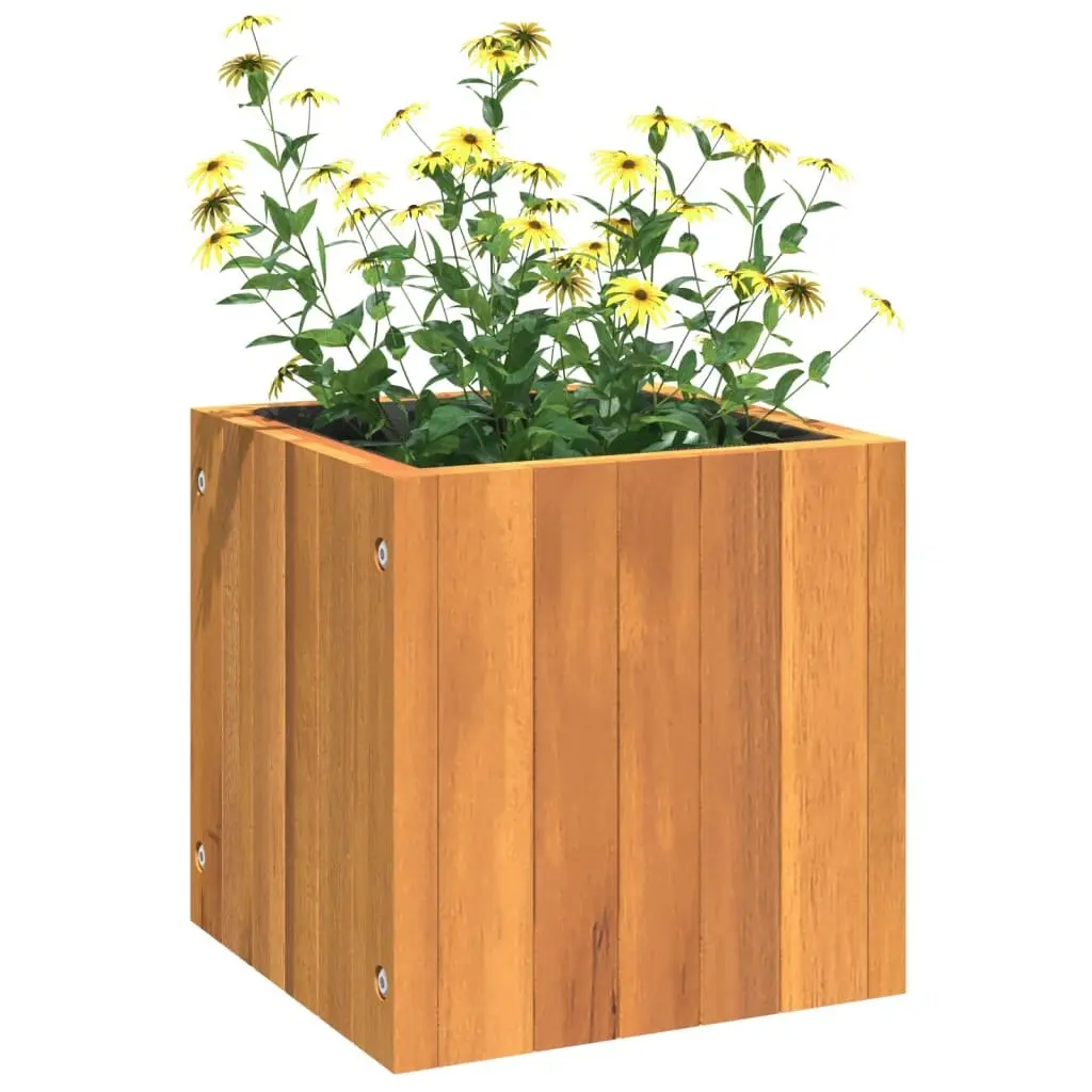Solid Acacia Wood Garden Planter Box 25x25x25 cm