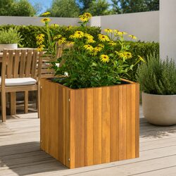 Solid Wood Garden Planter Box 35x35x35 cm for Indoor/Outdoor