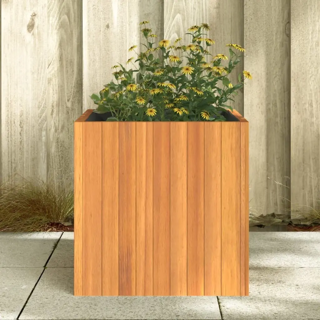 Garden Planter Box 45x45x45cm Solid Wood Flower Plant Container Brown