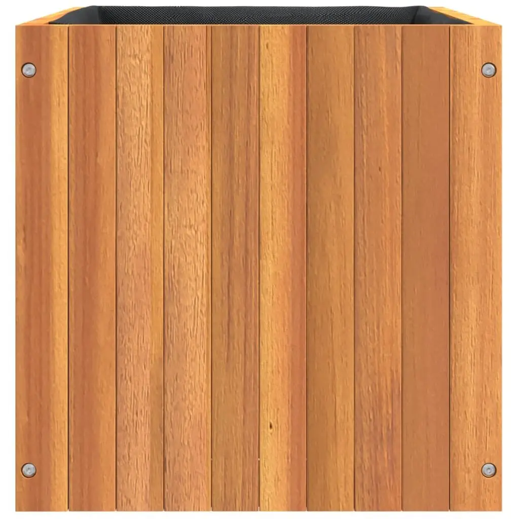 Garden Planter Box 45x45x45cm Solid Wood Flower Plant Container Brown