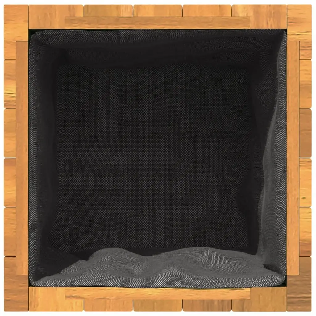 Garden Planter Box 45x45x45cm Solid Wood Flower Plant Container Brown