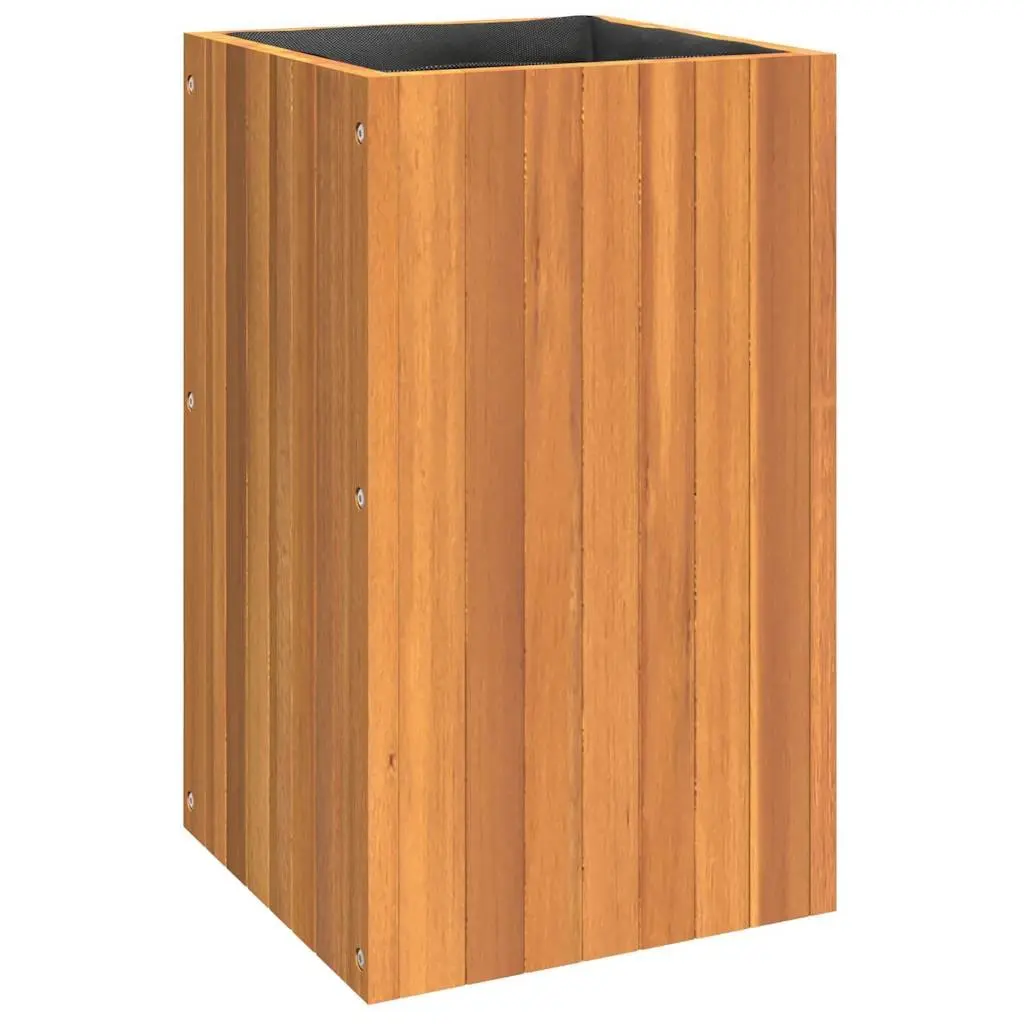 Garden Planter Box Solid Acacia Brown 35x35x60 cm Indoor Outdoor Flower Pot