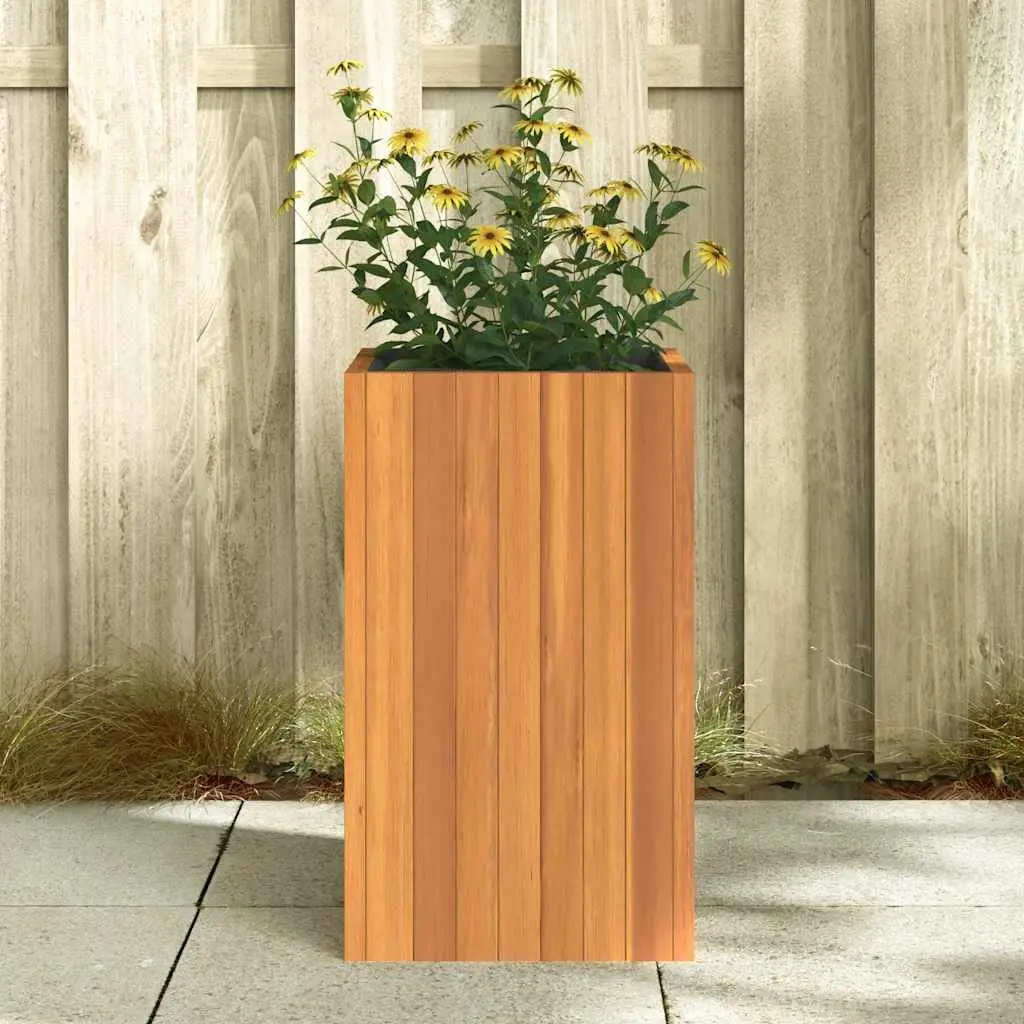 Garden Planter Box Solid Acacia Brown 35x35x60 cm Indoor Outdoor Flower Pot