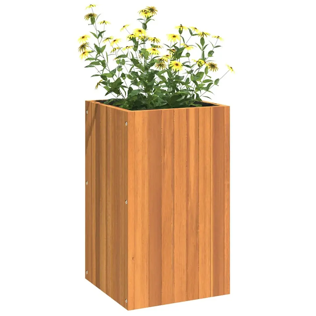Garden Planter Box Solid Acacia Brown 35x35x60 cm Indoor Outdoor Flower Pot