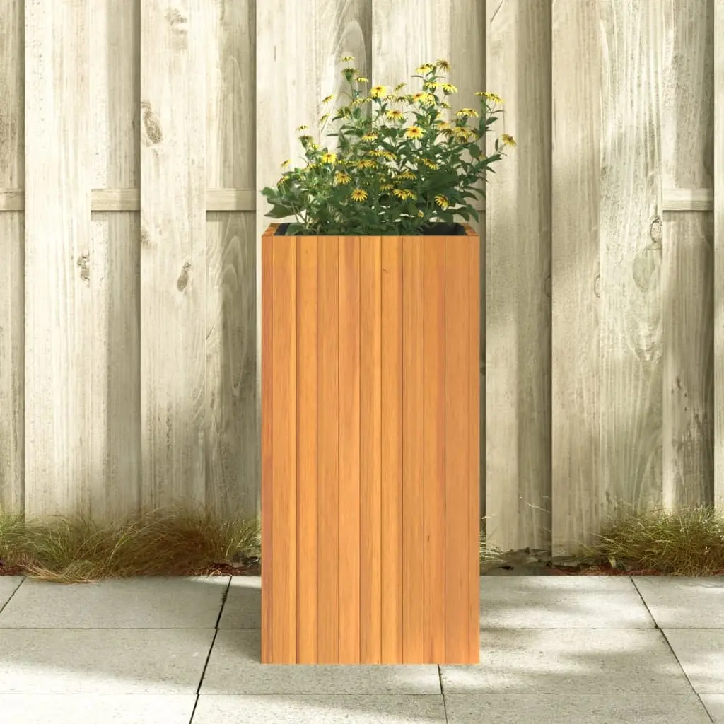 Garden Planter Box Solid Wood Acacia 45x45x90cm Brown