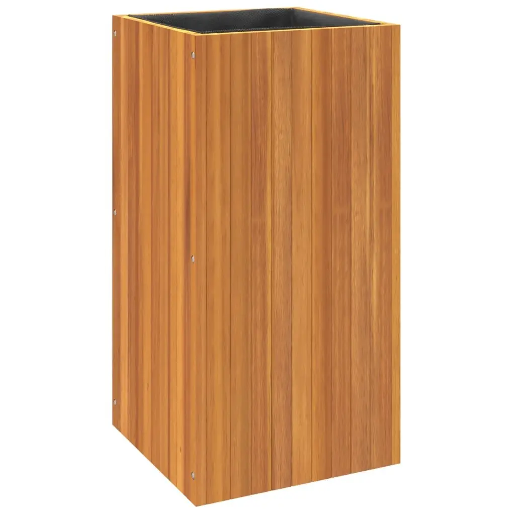 Garden Planter Box Solid Wood Acacia 45x45x90cm Brown