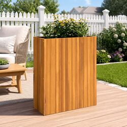 Solid Acacia Wood Garden Planter Box for Indoor and Outdoor