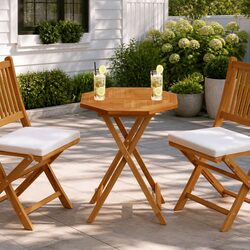 Solid Teak Octagonal Table Top 60x60cm for Gardens