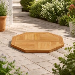 Solid Teak Octagonal Table Top 60x60cm for Gardens