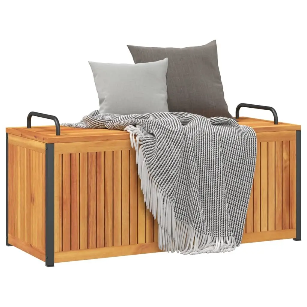 Acacia Wood Outdoor Cushion Storage Box 110x45x42/53cm