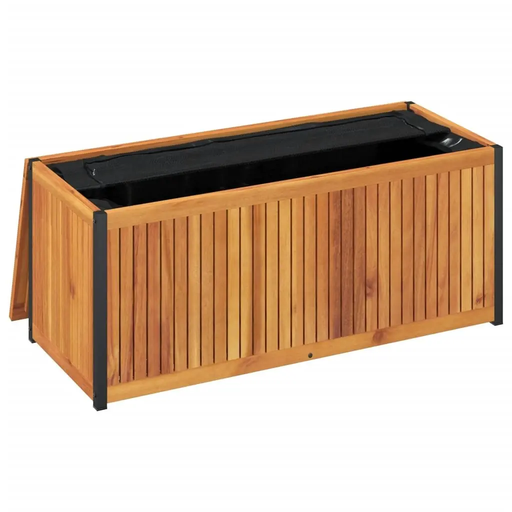 Acacia Wood Outdoor Cushion Storage Box 110x45x42/53cm