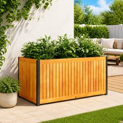 Outdoor Indoor Garden Planter Box 85x45x44cm Acacia Wood
