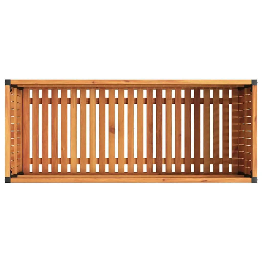 Garden Planter Box with Acacia Wood and Steel Frame