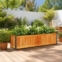 Wooden Raised Bed Flower Container 110x30x27.5cm