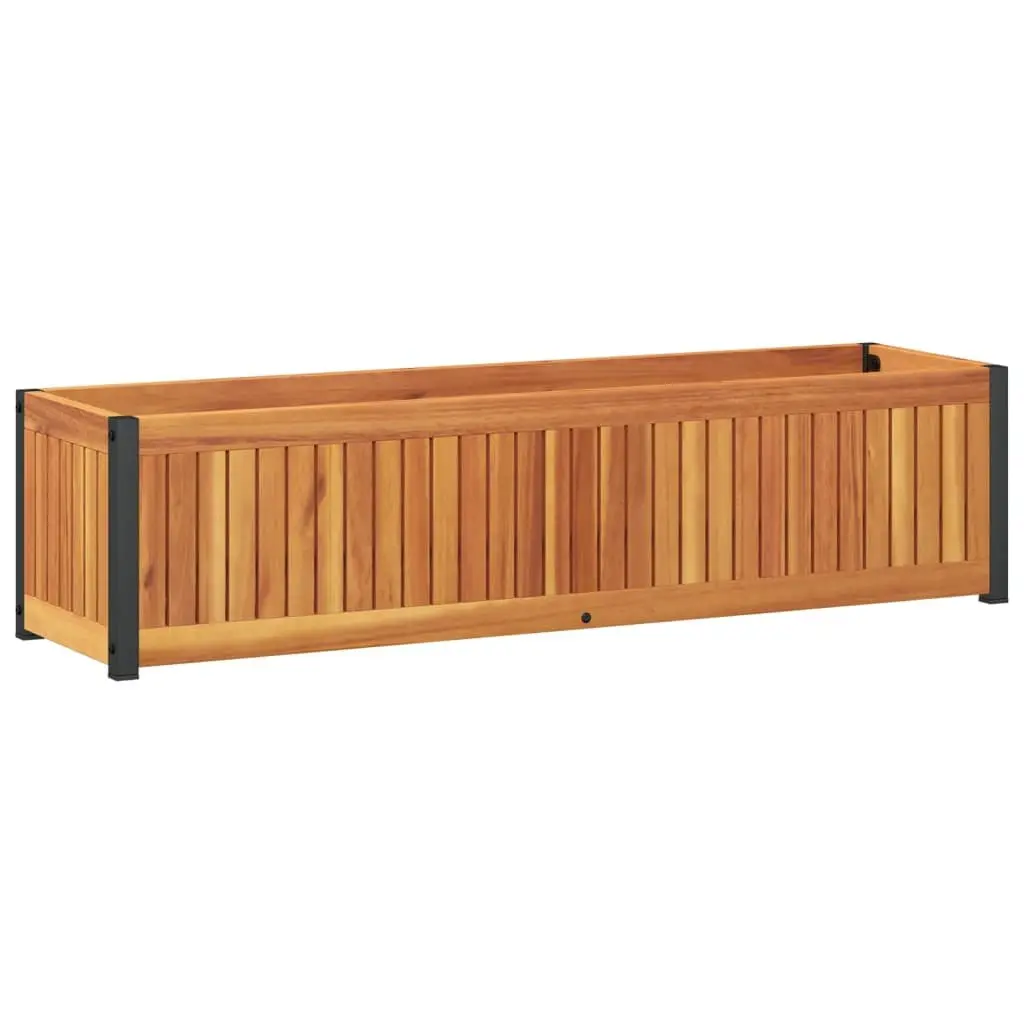Garden Planter Box Wooden 110x30x27.5cm Brown