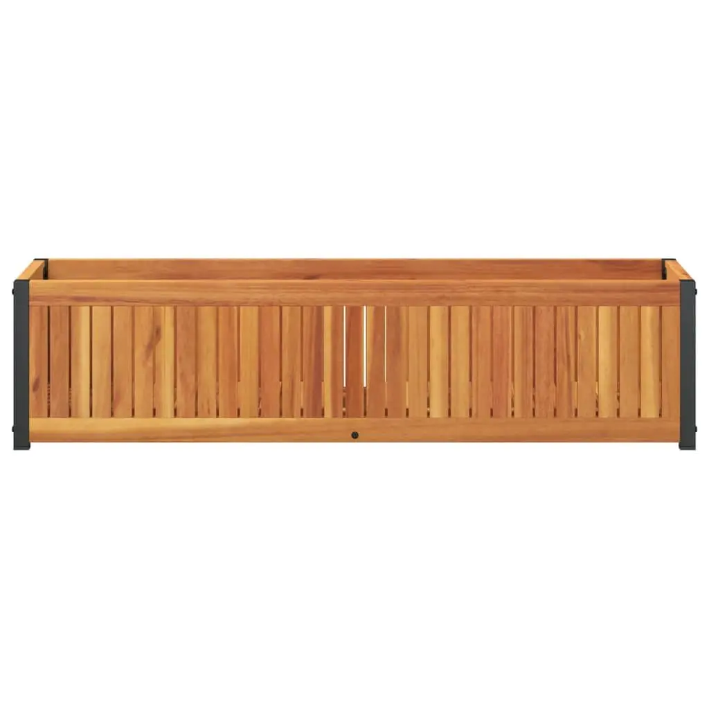 Garden Planter Box Wooden 110x30x27.5cm Brown