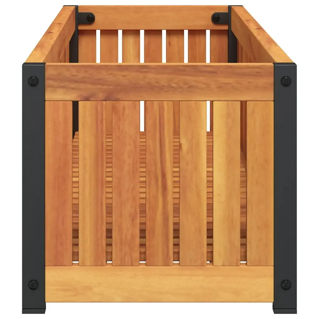 Garden Planter Box Wooden 110x30x27.5cm Brown