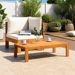 Premium Wooden 2-Piece Outdoor Sectional Sofa Set