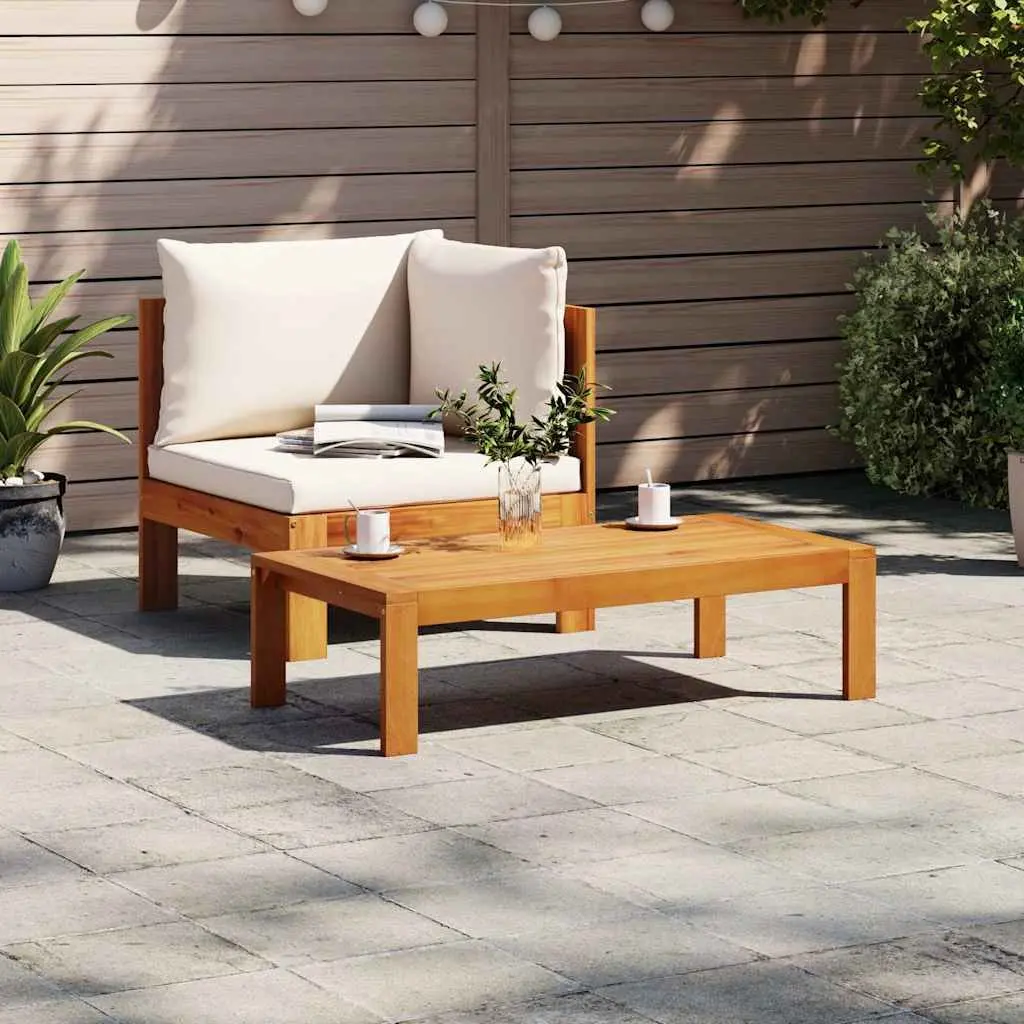 Wooden 2-Piece Outdoor Sectional Sofa Set