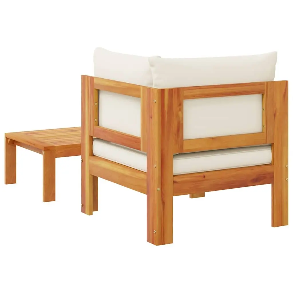 Wooden 2-Piece Outdoor Sectional Sofa Set