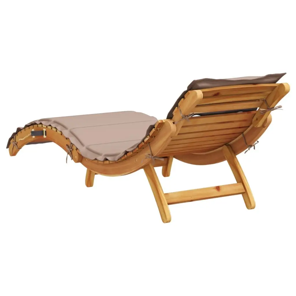 Outdoor Sun Lounger with Thick Cushion