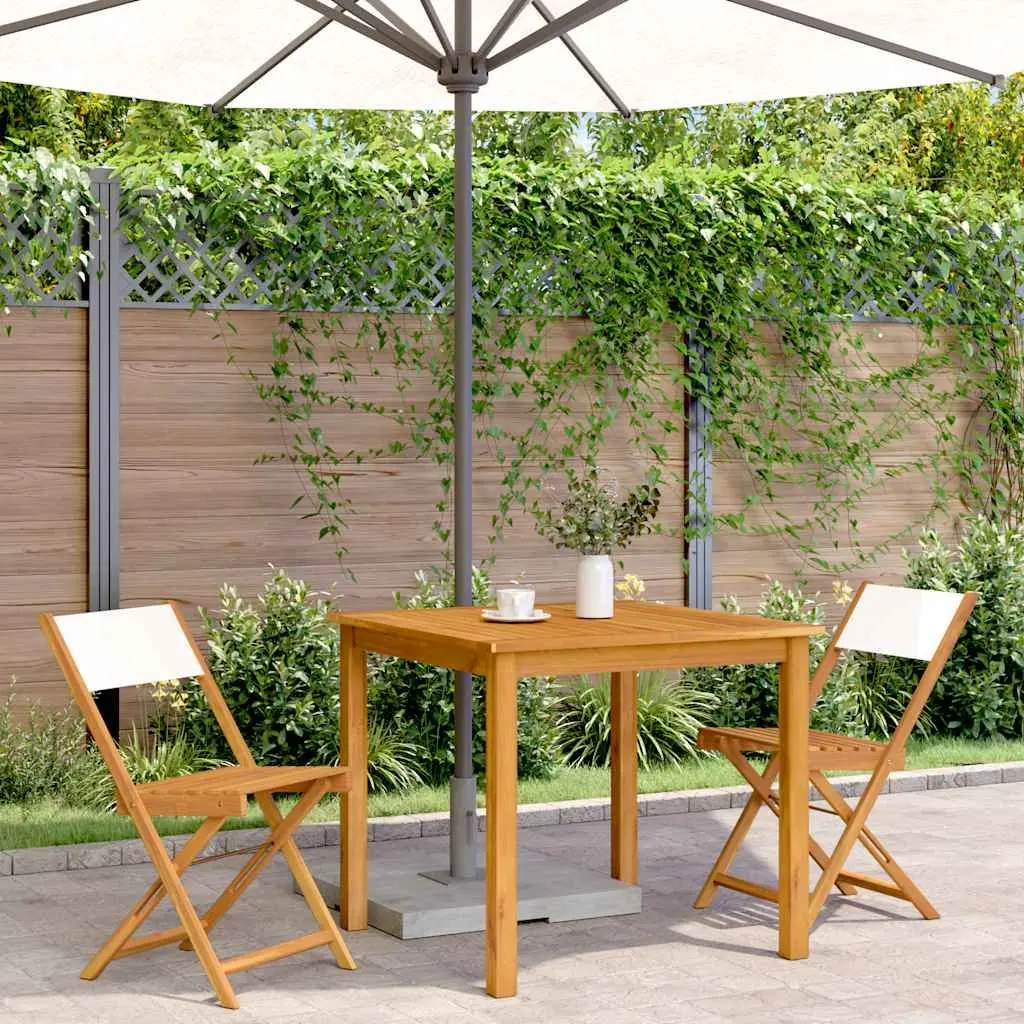 Foldable Bistro Chairs, 2 pcs White Outdoor Set