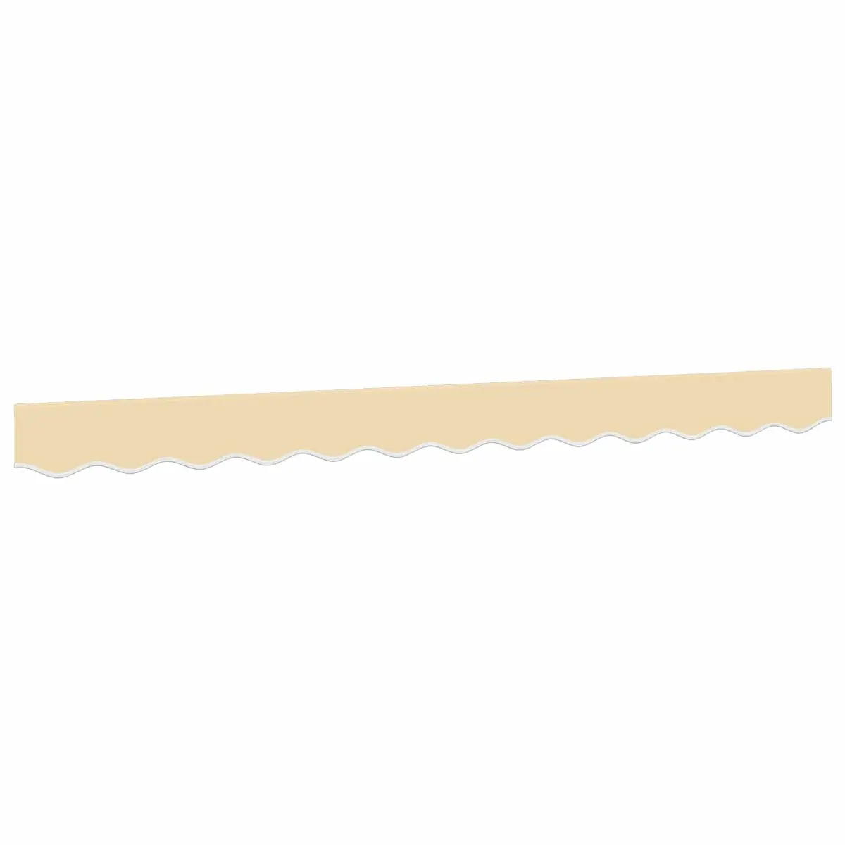 Cream Stripe Replacement Awning Valance Fabric 3m