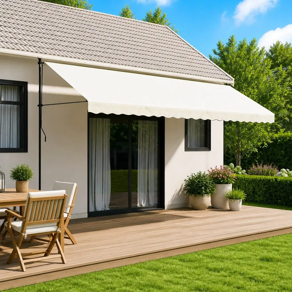 Cream Stripe Replacement Awning Valance 5m