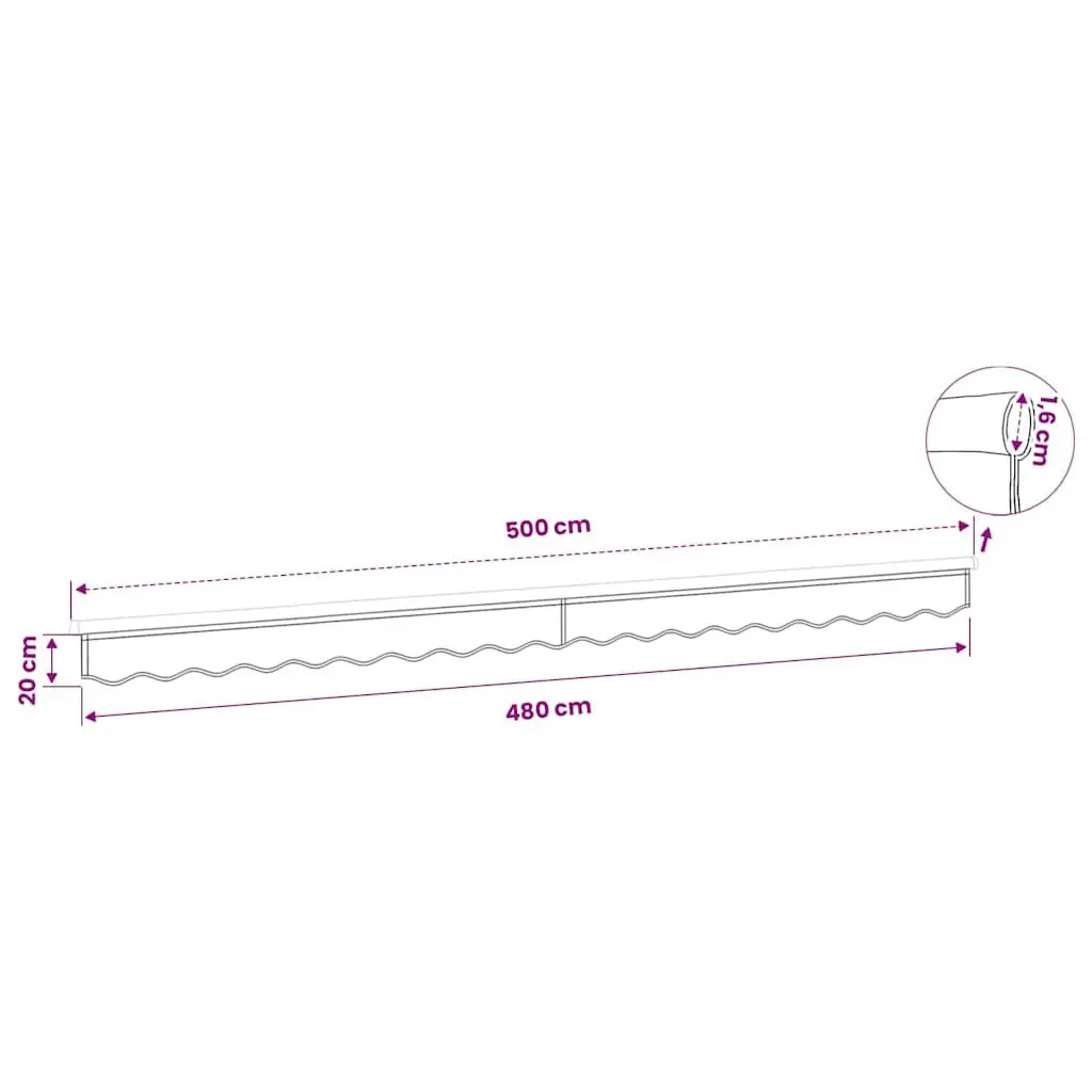 Cream Stripe Replacement Awning Valance 5m