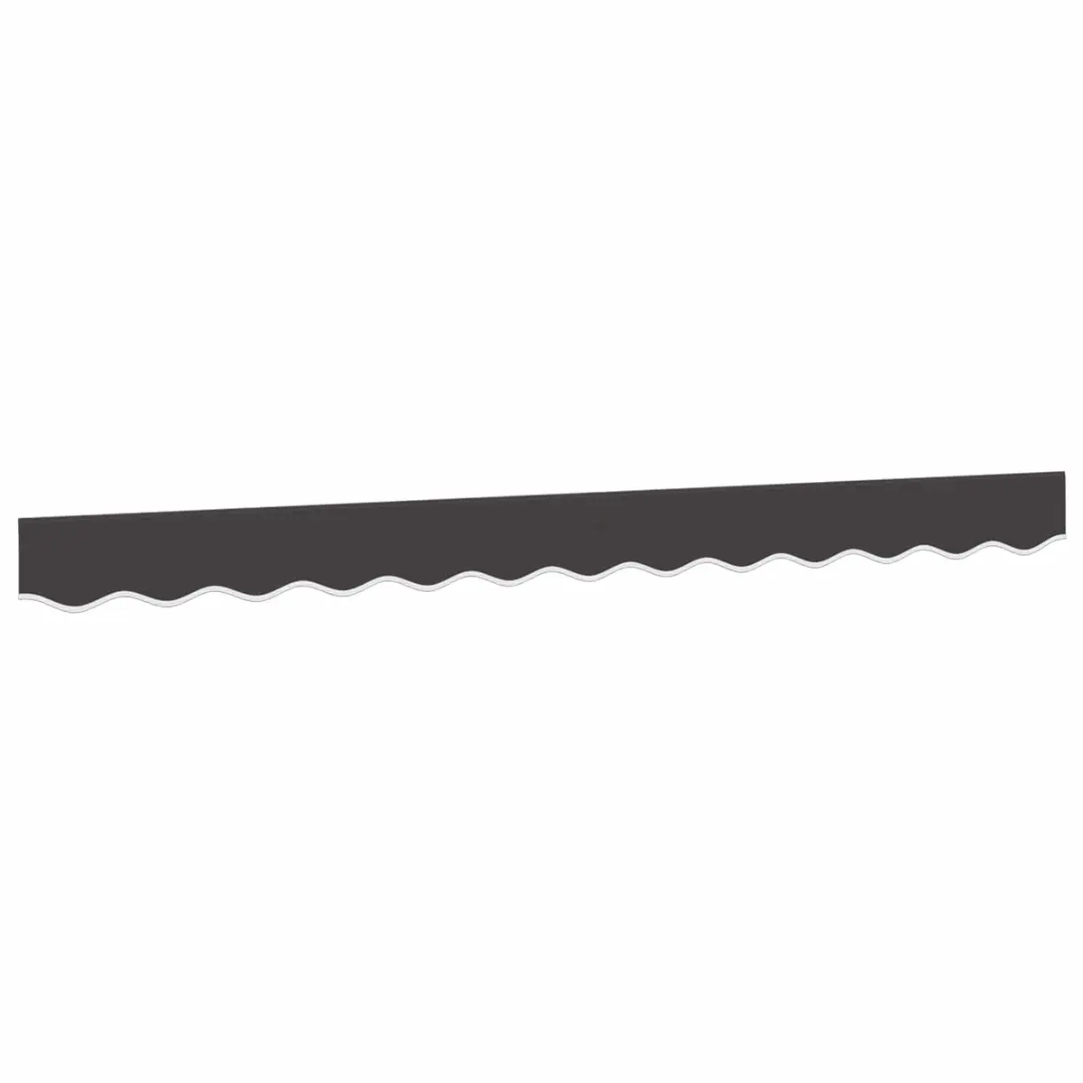 Replacement Awning Valance Fabric Anthracite Stripe 3.5m