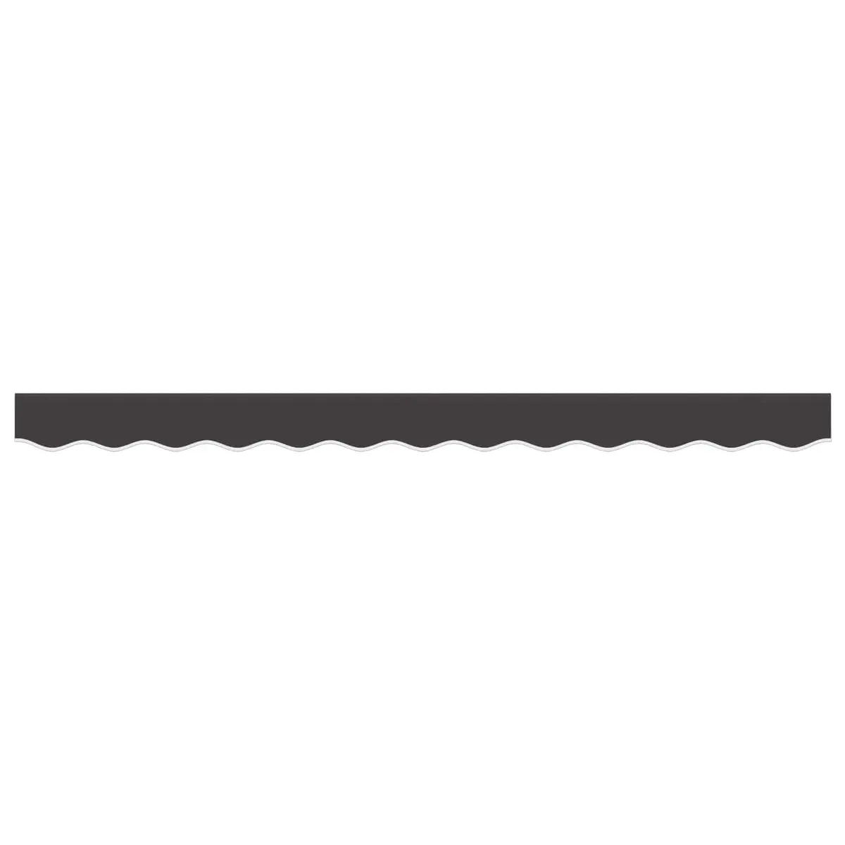 Replacement Awning Valance Fabric Anthracite Stripe 3.5m