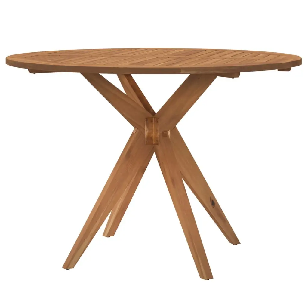 Solid Wood Acacia Round Garden Table for Outdoor Dining