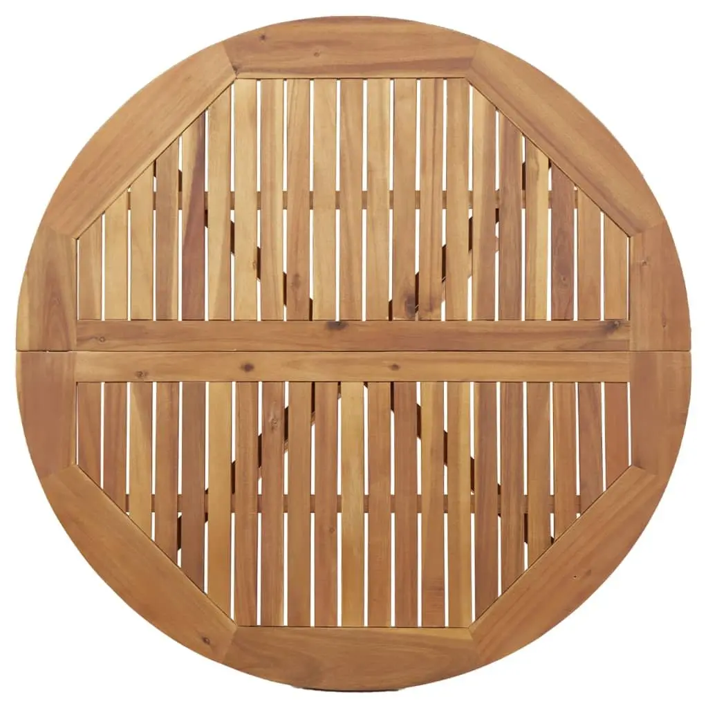 Solid Wood Acacia Round Garden Table for Outdoor Dining