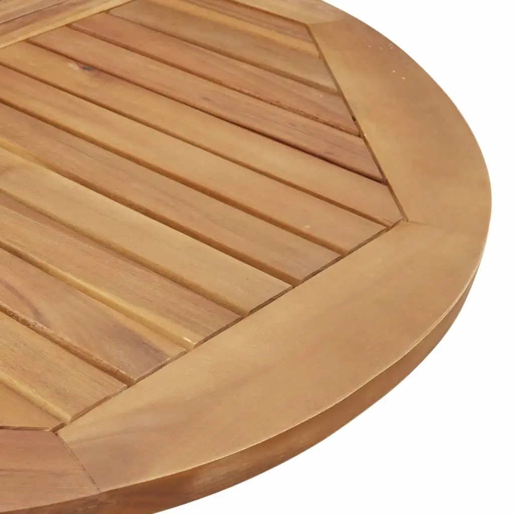 Solid Wood Acacia Round Garden Table for Outdoor Dining