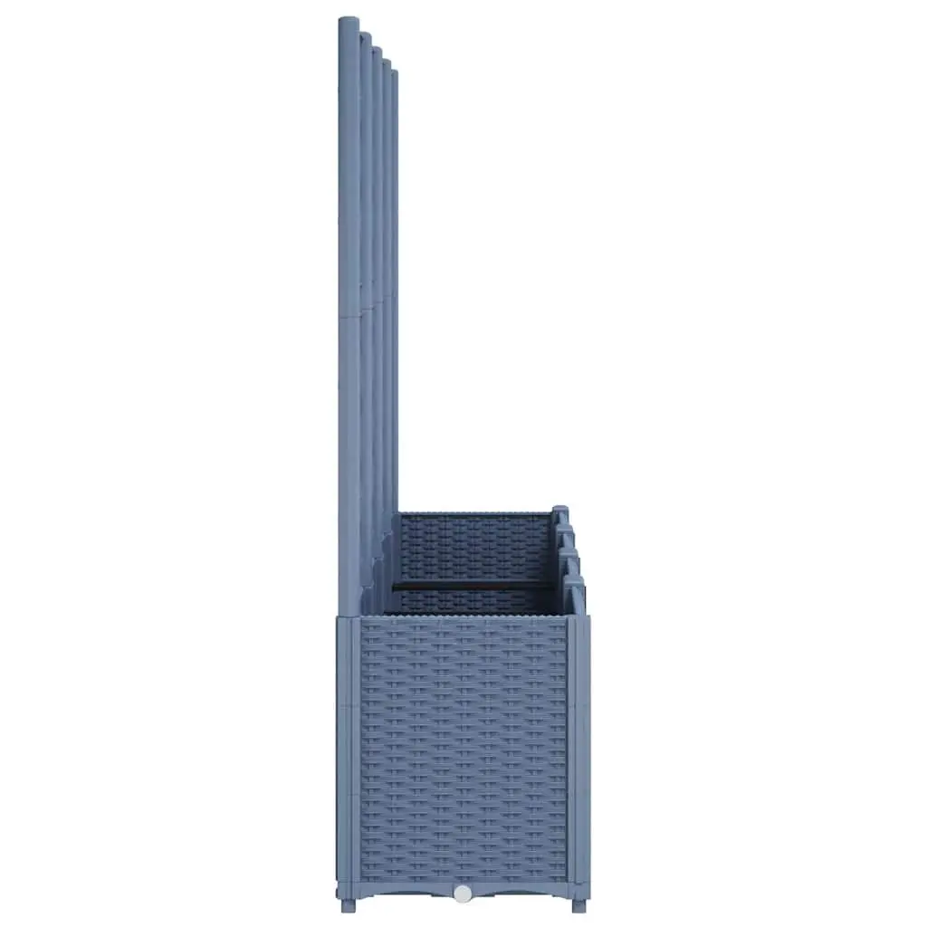 Garden Planter Polypropylene 160x40x140cm Grey